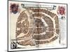 Map of Moscow, 1572-Georg Braun-Mounted Giclee Print