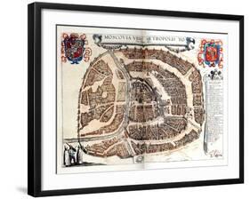 Map of Moscow, 1572-Georg Braun-Framed Giclee Print