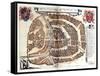 Map of Moscow, 1572-Georg Braun-Framed Stretched Canvas