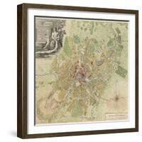 Map of Moscow, 1739-Ivan Fyodorovich Michurin-Framed Giclee Print