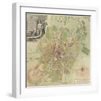 Map of Moscow, 1739-Ivan Fyodorovich Michurin-Framed Giclee Print