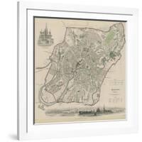 Map of Moscow, 1836-W.B. Clarke-Framed Giclee Print