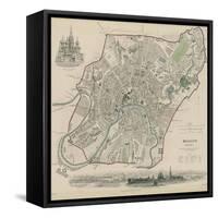 Map of Moscow, 1836-W.B. Clarke-Framed Stretched Canvas
