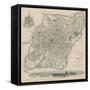 Map of Moscow, 1836-W.B. Clarke-Framed Stretched Canvas