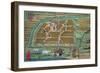 Map of Moscow, from Civitates Orbis Terrarum by Georg Braun-Joris Hoefnagel-Framed Giclee Print