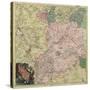 Map of Moscow Governorate and Parts of Nearest Provinces, 1745-null-Stretched Canvas