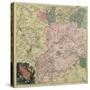 Map of Moscow Governorate and Parts of Nearest Provinces, 1745-null-Stretched Canvas