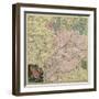 Map of Moscow Governorate and Parts of Nearest Provinces, 1745-null-Framed Giclee Print