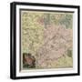 Map of Moscow Governorate and Parts of Nearest Provinces, 1745-null-Framed Giclee Print