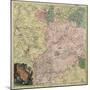 Map of Moscow Governorate and Parts of Nearest Provinces, 1745-null-Mounted Giclee Print