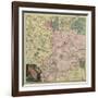 Map of Moscow Governorate and Parts of Nearest Provinces, 1745-null-Framed Giclee Print