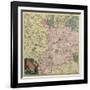 Map of Moscow Governorate and Parts of Nearest Provinces, 1745-null-Framed Giclee Print