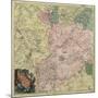 Map of Moscow Governorate and Parts of Nearest Provinces, 1745-null-Mounted Giclee Print