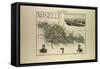 Map of Moselle 1896, France-null-Framed Stretched Canvas