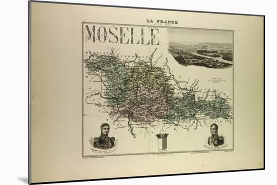 Map of Moselle 1896, France-null-Mounted Giclee Print