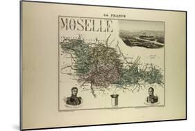 Map of Moselle 1896, France-null-Mounted Giclee Print