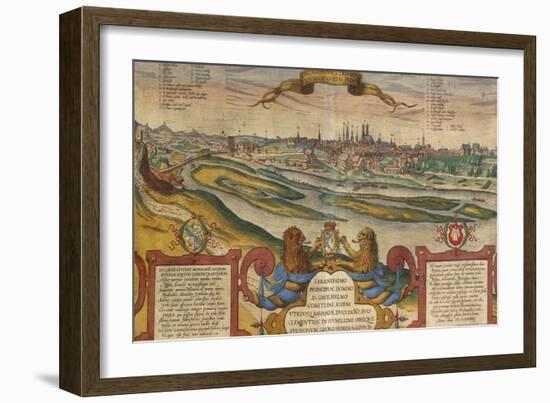 Map of Munich, Germany, from Civitates Orbis Terrarum-null-Framed Giclee Print