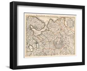 Map of Muscovy Par Delisle (De L'isle), Guillaume (1675-1726). Etching, Watercolour, 1740, Private-Guillaume Delisle-Framed Giclee Print