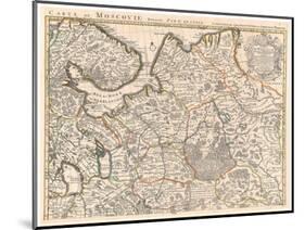 Map of Muscovy Par Delisle (De L'isle), Guillaume (1675-1726). Etching, Watercolour, 1740, Private-Guillaume Delisle-Mounted Giclee Print