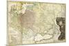 Map of Muscovy-Herman Moll-Mounted Giclee Print