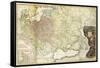 Map of Muscovy-Herman Moll-Framed Stretched Canvas