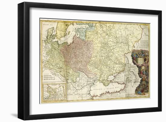 Map of Muscovy-Herman Moll-Framed Giclee Print