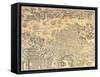 Map of Nagasaki-null-Framed Stretched Canvas