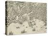 Map of Naples, 1566, by Etienne Duperac-null-Stretched Canvas