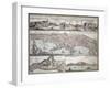 Map of Naples and its Main Buildings, Map of Gaeta, 1727-null-Framed Giclee Print