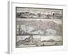 Map of Naples and its Main Buildings, Map of Gaeta, 1727-null-Framed Giclee Print