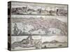 Map of Naples and its Main Buildings, Map of Gaeta, 1727-null-Stretched Canvas