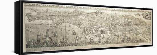 Map of Naples by Alessandro Baratta, 1629-null-Framed Stretched Canvas