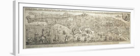 Map of Naples by Alessandro Baratta, 1629-null-Framed Premium Giclee Print