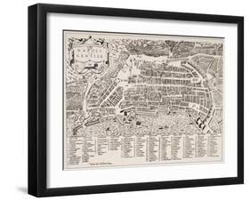 Map of Naples, C.1600-null-Framed Giclee Print