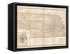 Map of Nebraska. United States. Inset Map of Omaha and Vicinity-Encyclopaedia Britannica-Framed Stretched Canvas