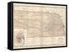 Map of Nebraska. United States. Inset Map of Omaha and Vicinity-Encyclopaedia Britannica-Framed Stretched Canvas