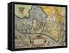 Map of Netherlands-null-Framed Stretched Canvas