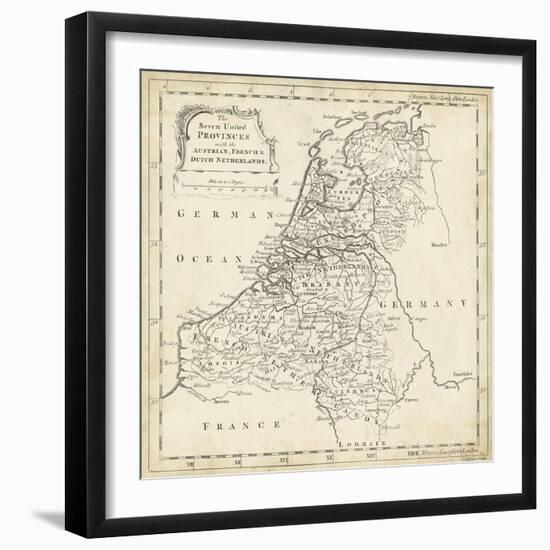 Map of Netherlands-T. Jeffreys-Framed Art Print