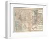 Map of Nevada and Utah. United States. Inset Map of Salt Lake City and Vicinity-Encyclopaedia Britannica-Framed Art Print