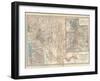 Map of Nevada and Utah. United States. Inset Map of Salt Lake City and Vicinity-Encyclopaedia Britannica-Framed Art Print