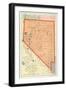 Map of Nevada-null-Framed Art Print