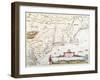 Map of New Belgium with a View of New Amsterdam-Joannes Jansson-Framed Giclee Print