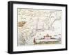 Map of New Belgium with a View of New Amsterdam-Joannes Jansson-Framed Giclee Print