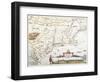 Map of New Belgium with a View of New Amsterdam-Joannes Jansson-Framed Giclee Print