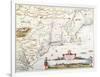 Map of New Belgium with a View of New Amsterdam-Joannes Jansson-Framed Giclee Print