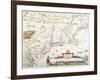 Map of New Belgium with a View of New Amsterdam-Joannes Jansson-Framed Giclee Print