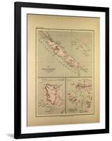 Map of New Caledonia-null-Framed Giclee Print