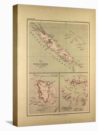 Map of New Caledonia-null-Stretched Canvas