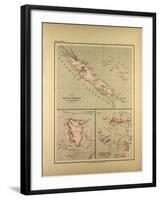 Map of New Caledonia-null-Framed Giclee Print
