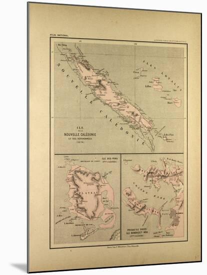 Map of New Caledonia-null-Mounted Giclee Print